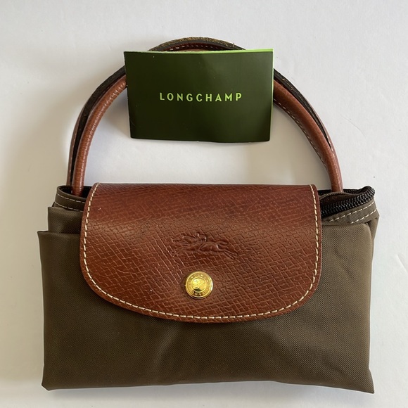 Longchamp Le Pliage Type “S” - Modèle Dépose Olive Green & Saddle Brown … - Picture 12 of 12